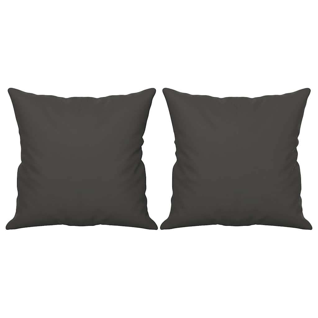 vidaXL Καναπές Διθέσιος Σκ. Γκρι 140 εκ. Ύφασμα Μικροϊνών με Μαξιλάρια
