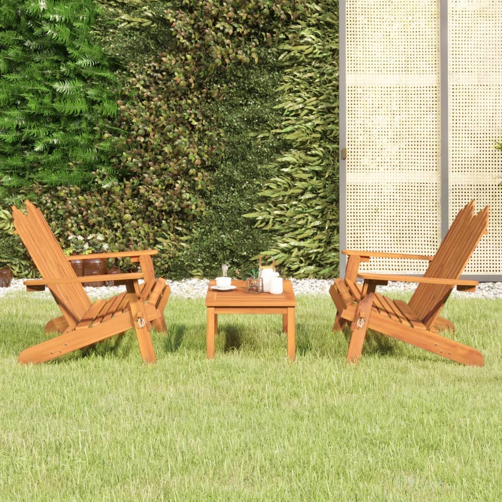 vidaXL Σαλόνι Κήπου Adirondack Σετ 3 Τεμαχίων από Μασίφ Ξύλο Ακακίας