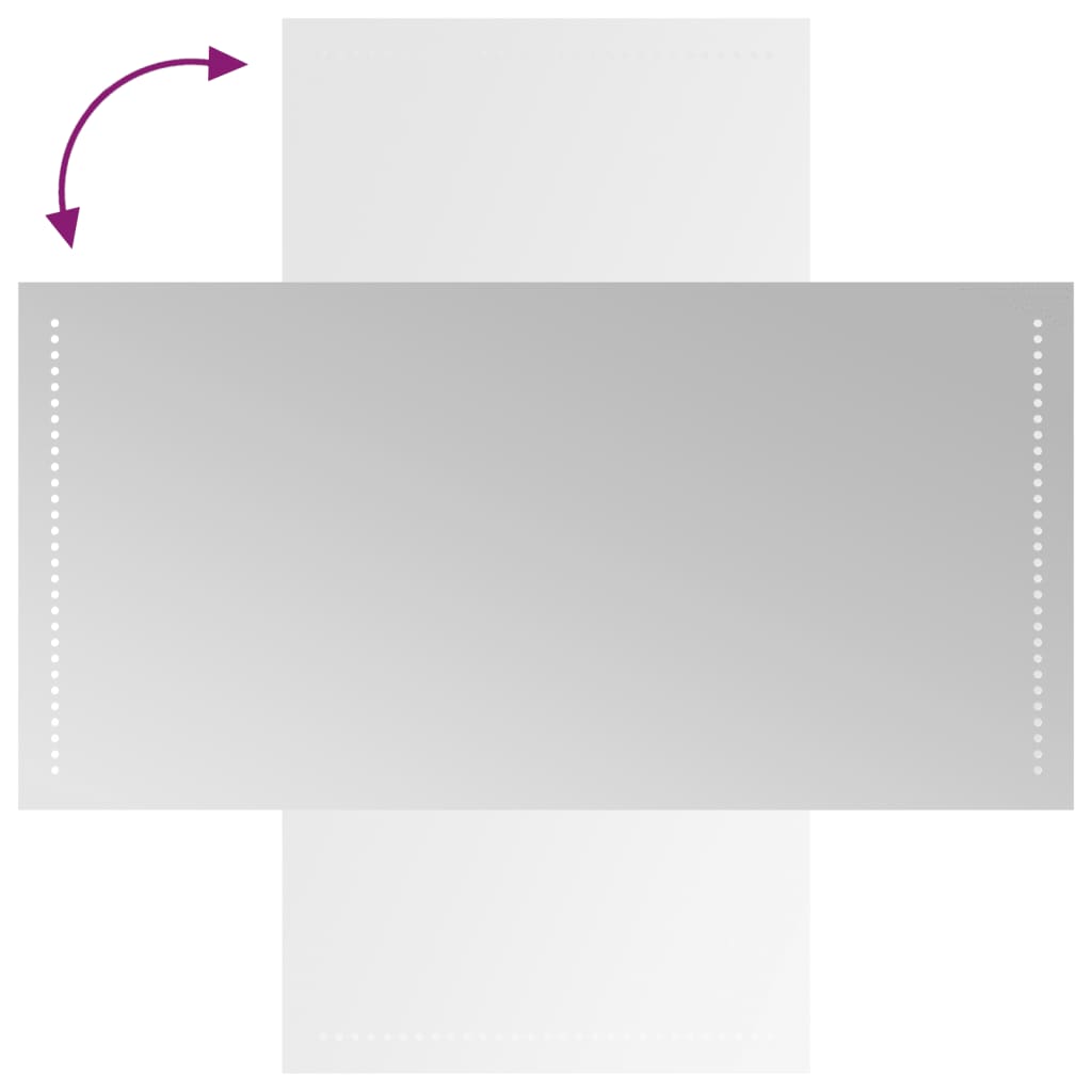 vidaXL Καθρέφτης Μπάνιου με LED 50x100 εκ.