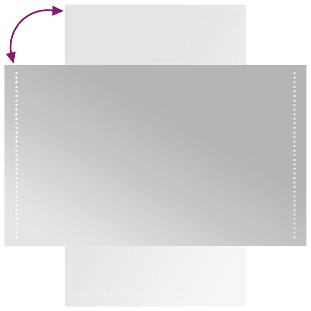 vidaXL Καθρέφτης Μπάνιου με LED 60x100 εκ.