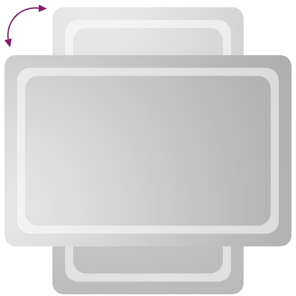 vidaXL Καθρέφτης Μπάνιου με LED 60x90 εκ.