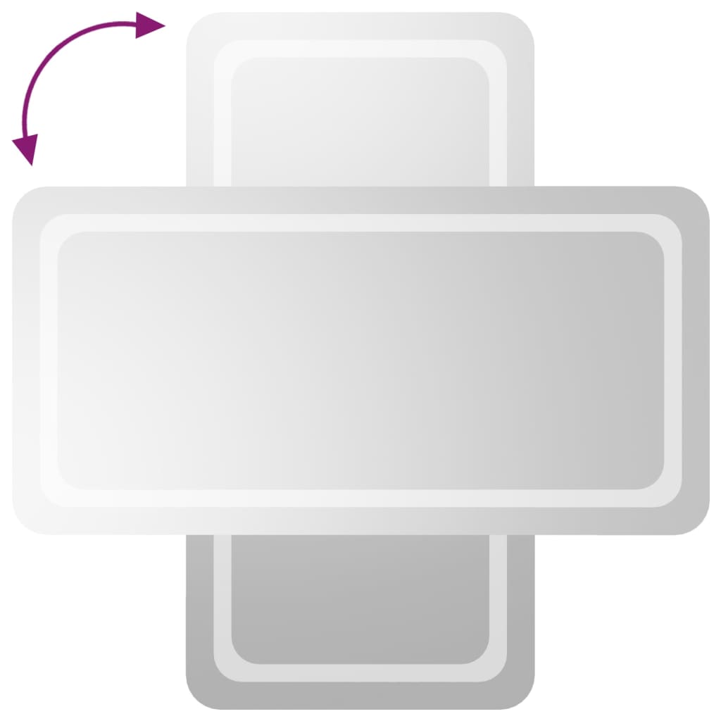 vidaXL Καθρέφτης Μπάνιου με LED 50x100 εκ.