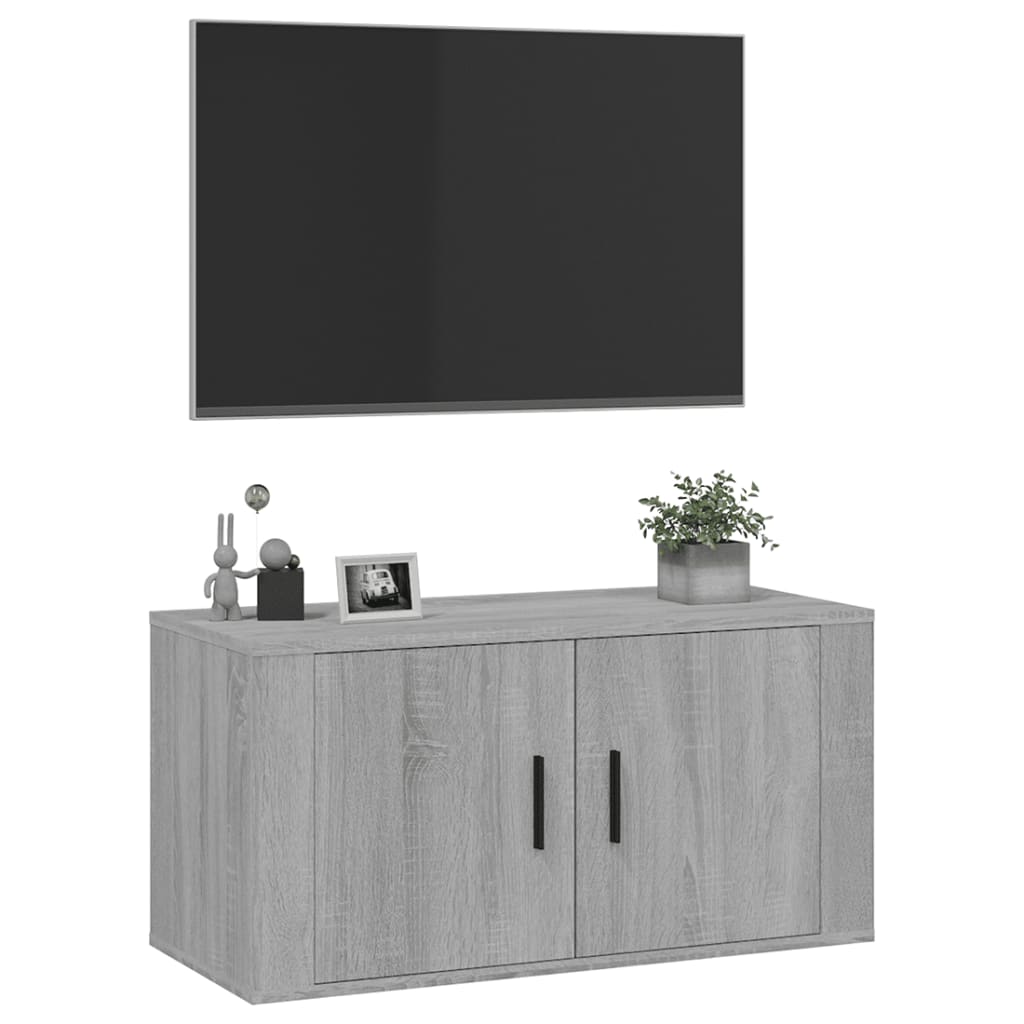 vidaXL Έπιπλα Τηλεόρασης Επιτοίχια Sonoma Δρυς 80x34,5x40 εκ