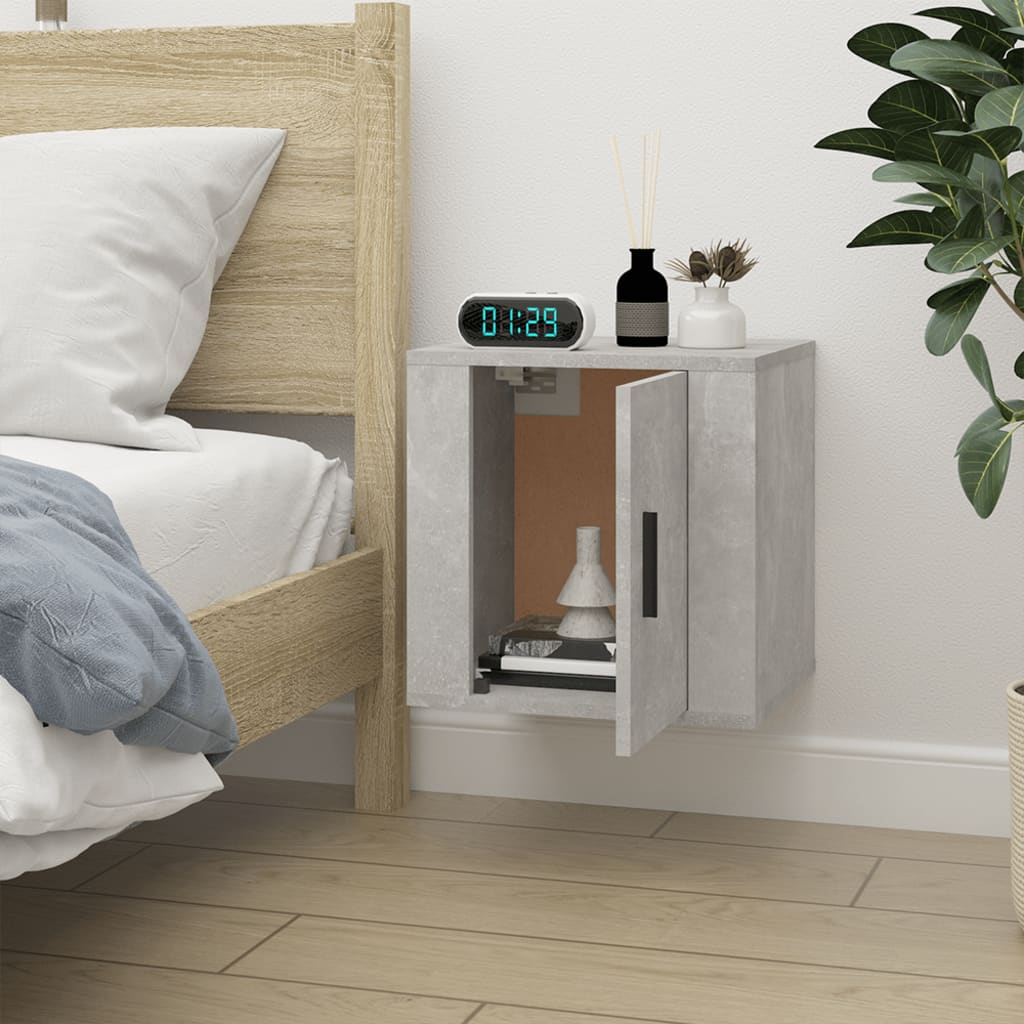 vidaXL Έπιπλο Τηλεόρασης Επιτοίχιο Γκρι Σκυροδέματος 40x34,5x40 εκ.