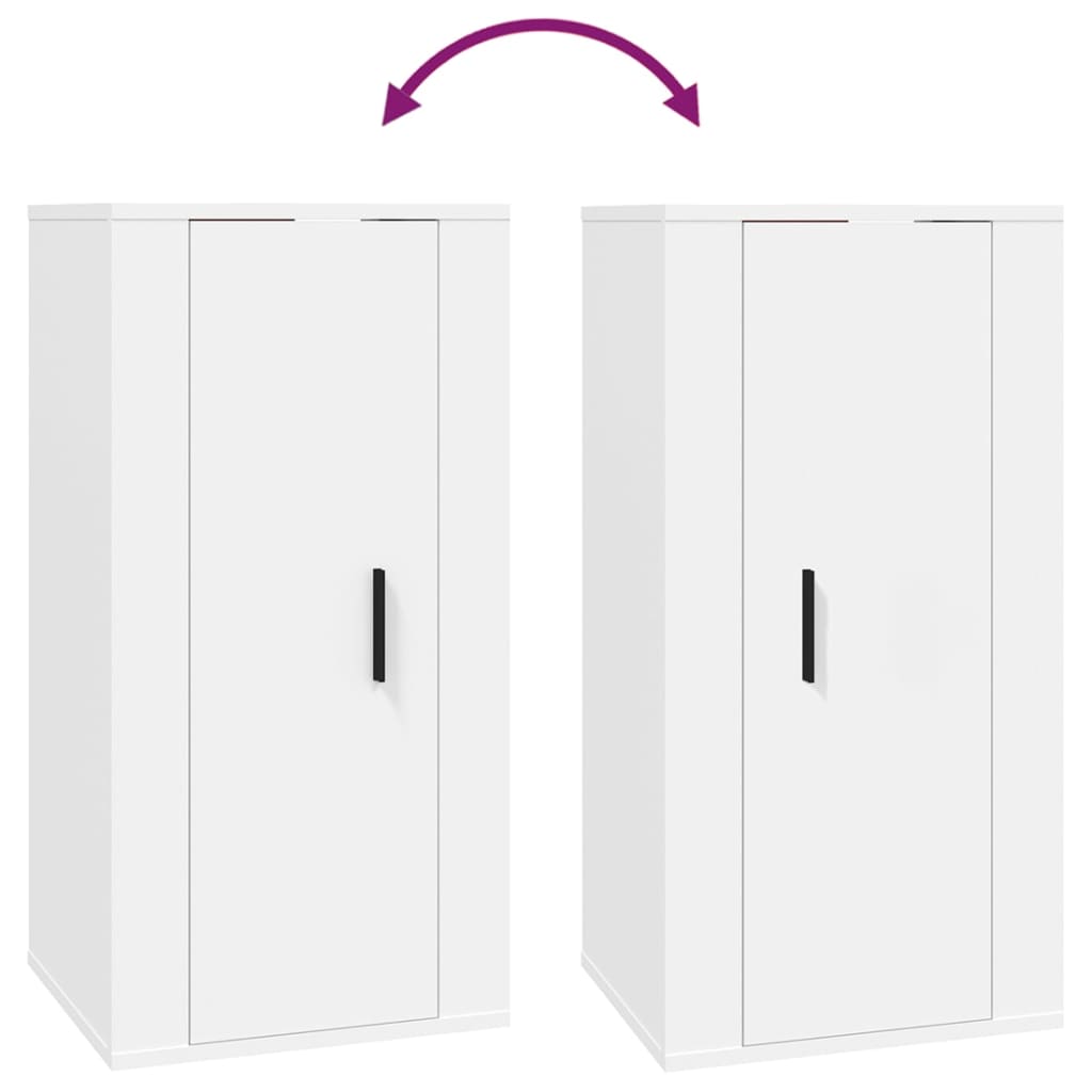 vidaXL Έπιπλο Τηλεόρασης Επιτοίχιο Λευκό 40x34,5x80 εκ.