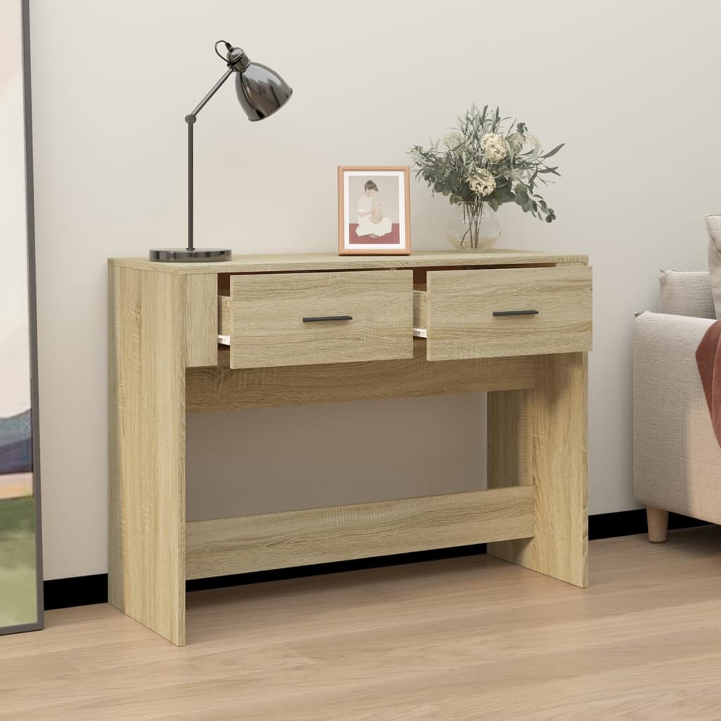 vidaXL Τραπέζι Κονσόλα Sonoma Δρυς 100x39x75 εκ. Επεξεργασμένο Ξύλο