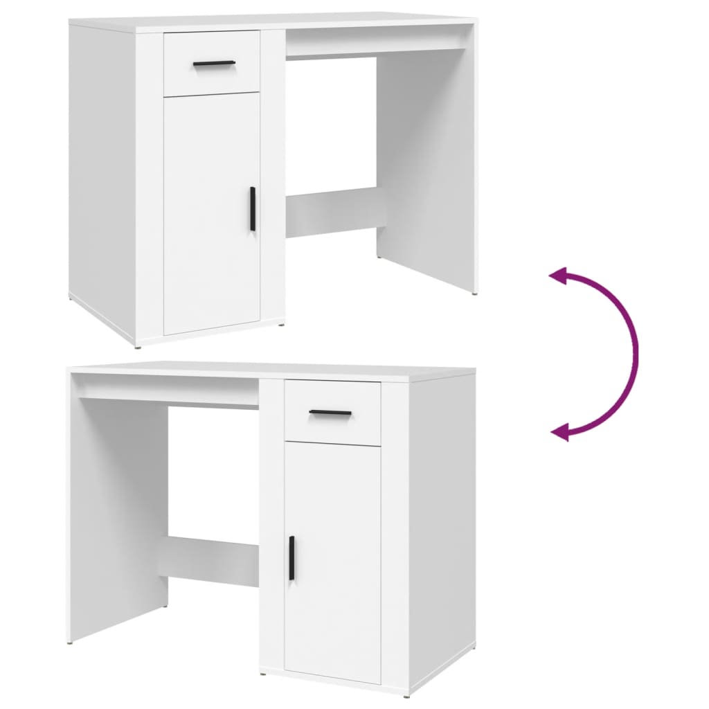 vidaXL Γραφείο Λευκό 100 x 49 x 75 εκ. από Επεξεργασμένο Ξύλο