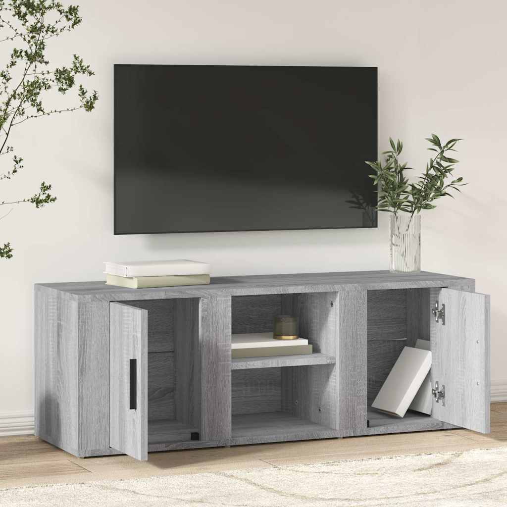 vidaXL Έπιπλο Τηλεόρασης Γκρι Sonoma 100x31,5x35 εκ. από Επεξεργ. Ξύλο