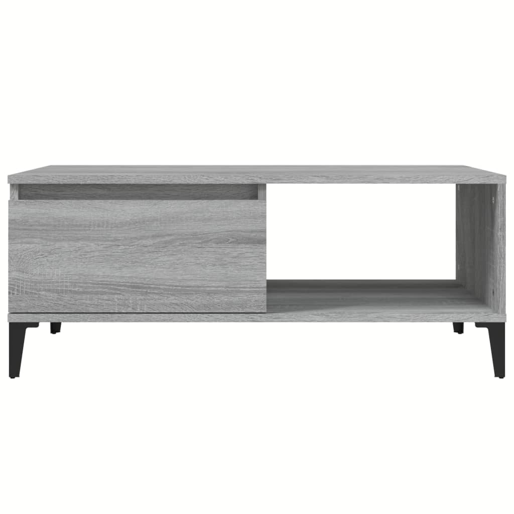 vidaXL Τραπεζάκι Σαλονιού Γκρι Sonoma 90x50x36,5εκ. Επεξεργασμένο Ξύλο
