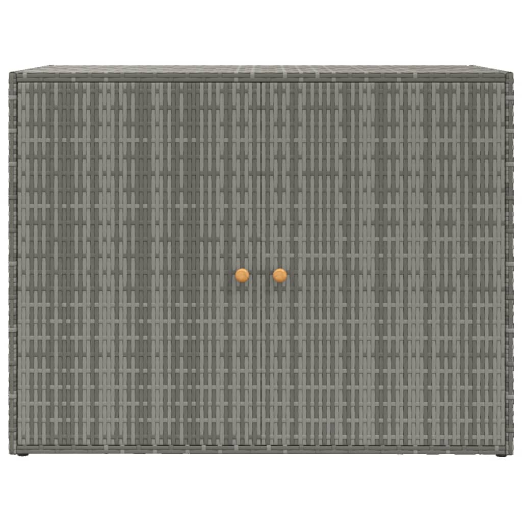 vidaXL Ντουλάπι Αποθήκευσης Κήπου Γκρι 100x55,5x80 εκ. Συνθετικό Ρατάν