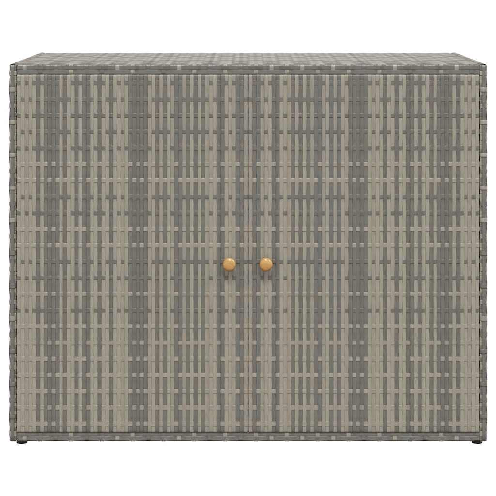 vidaXL Ντουλάπι Αποθήκευσης Κήπου Γκρι 100x55,5x80 εκ. Συνθετικό Ρατάν