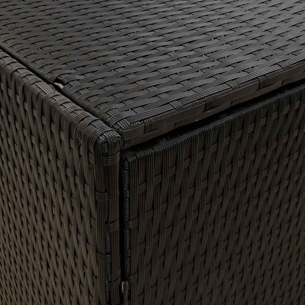 vidaXL Ντουλάπι Αποθήκευσης Κήπου Μαύρο 198 x 55,5 x 80 εκ. από Συνθετικό Ρατάν