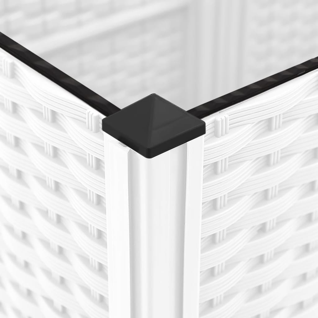 vidaXL Ζαρντινιέρα Κήπου με Καφασωτό Λευκή 40x40x136εκ. Πολυπροπυλένιο
