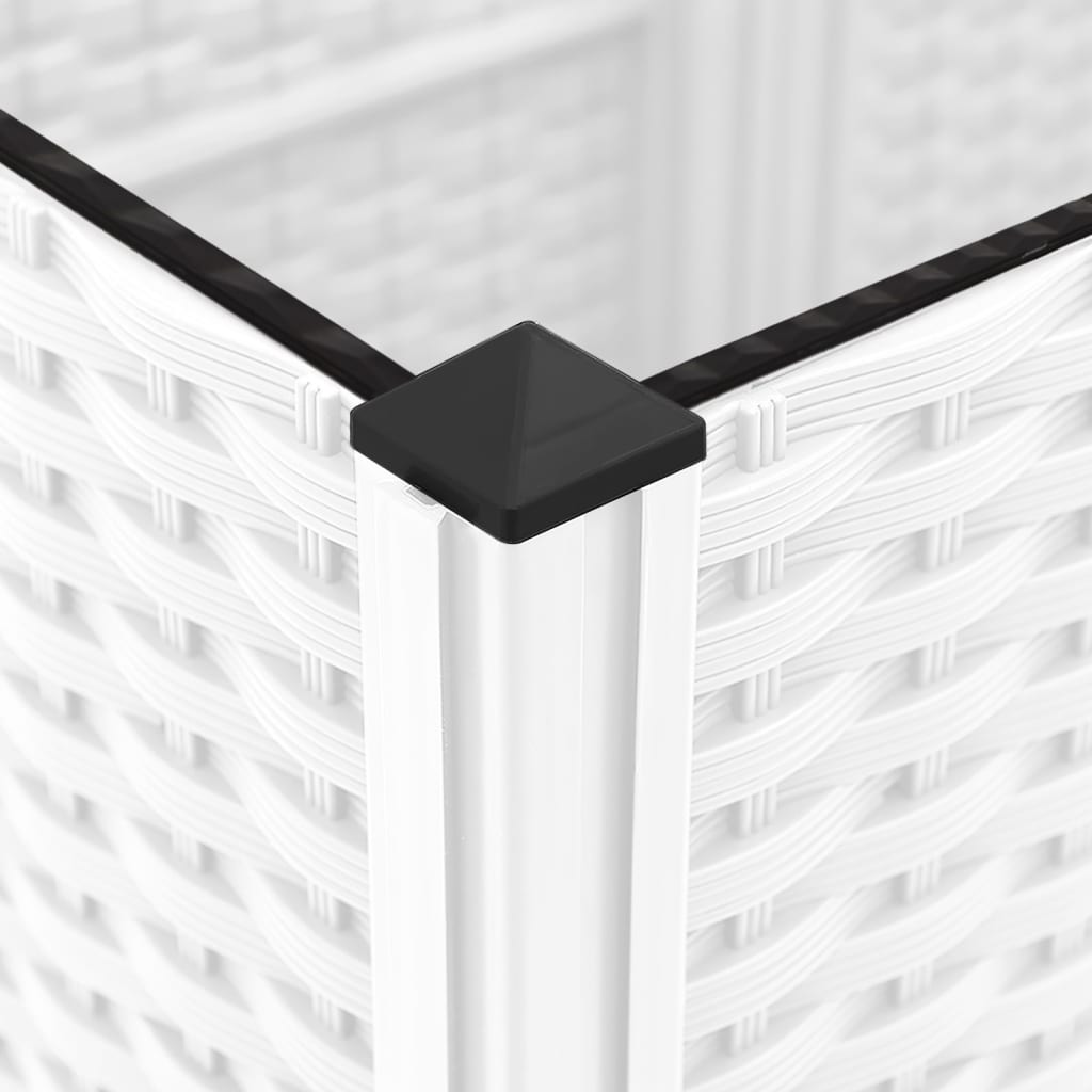 vidaXL Ζαρντινιέρα Κήπου με Καφασωτό Λευκή 80x40x121,5 εκ. Πολυπροπ.