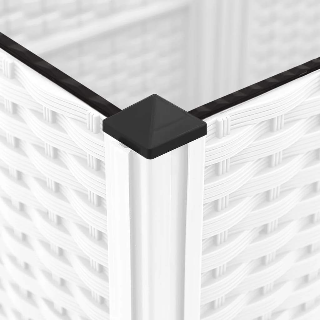 vidaXL Ζαρντινιέρα Κήπου με Καφασωτό Λευκή 120x120x136 εκ. Πολυπροπ.
