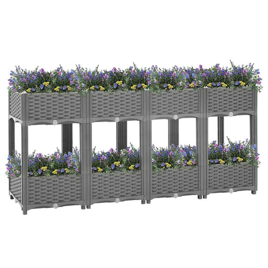 vidaXL Ζαρντινιέρα 160 x 40 x 71 εκ. από Πολυπροπυλένιο