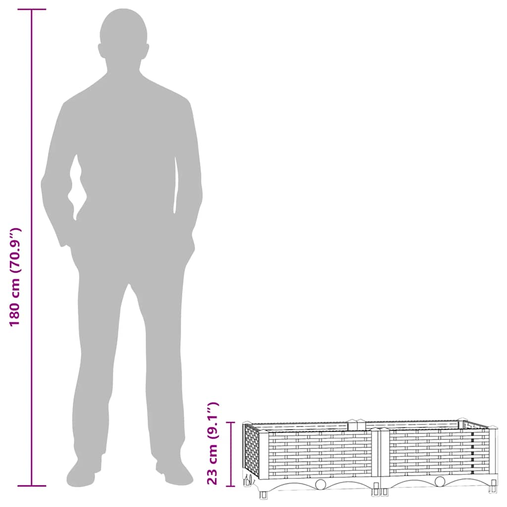 vidaXL Ζαρντινιέρα 80 x 40 x 23 εκ. από Πολυπροπυλένιο