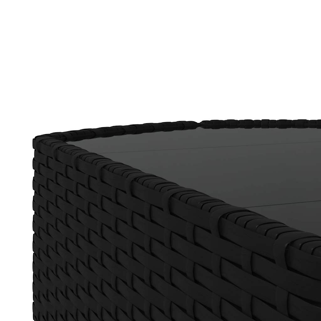 vidaXL Σαλόνι Κήπου Σετ 3 Τεμαχίων Μαύρο Συνθετικό Ρατάν με Μαξιλάρια