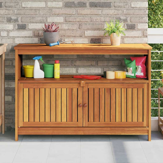 vidaXL Τραπέζι Κονσόλα Κήπου 110 x 35 x 75 εκ. από Μασίφ Ξύλο Ακακίας