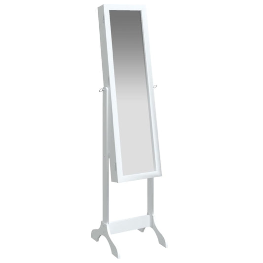 vidaXL Καθρέφτης Επιδαπέδιος Λευκός 34 x 37 x 146 εκ.