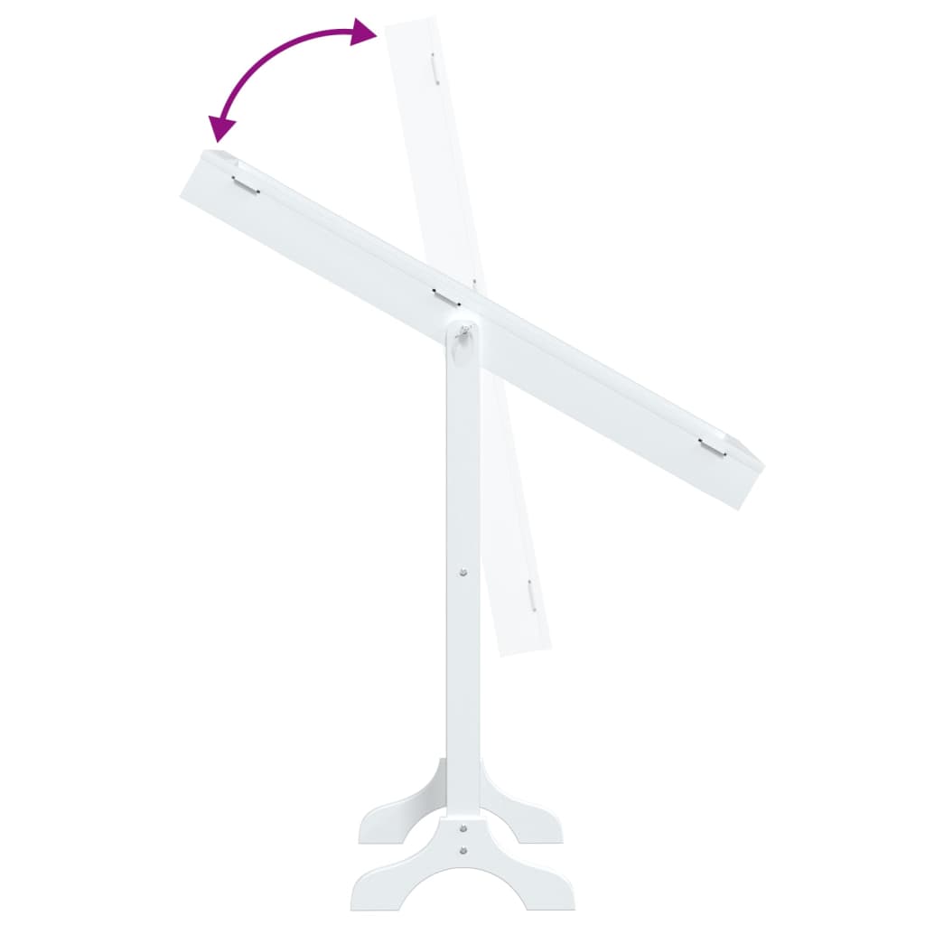vidaXL Καθρέφτης Επιδαπέδιος Λευκός 34 x 37 x 146 εκ.