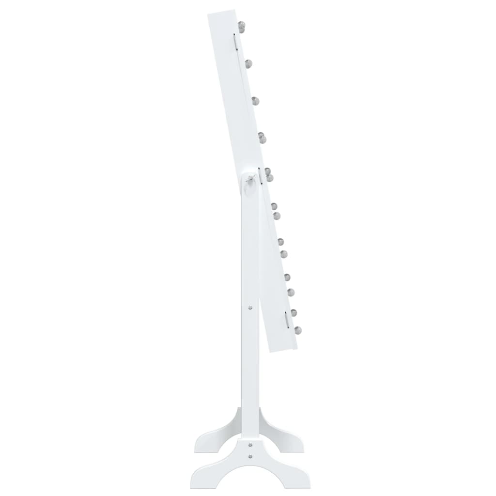 vidaXL Καθρέφτης Επιδαπέδιος με LED Λευκός 34 x 37 x 146 εκ.