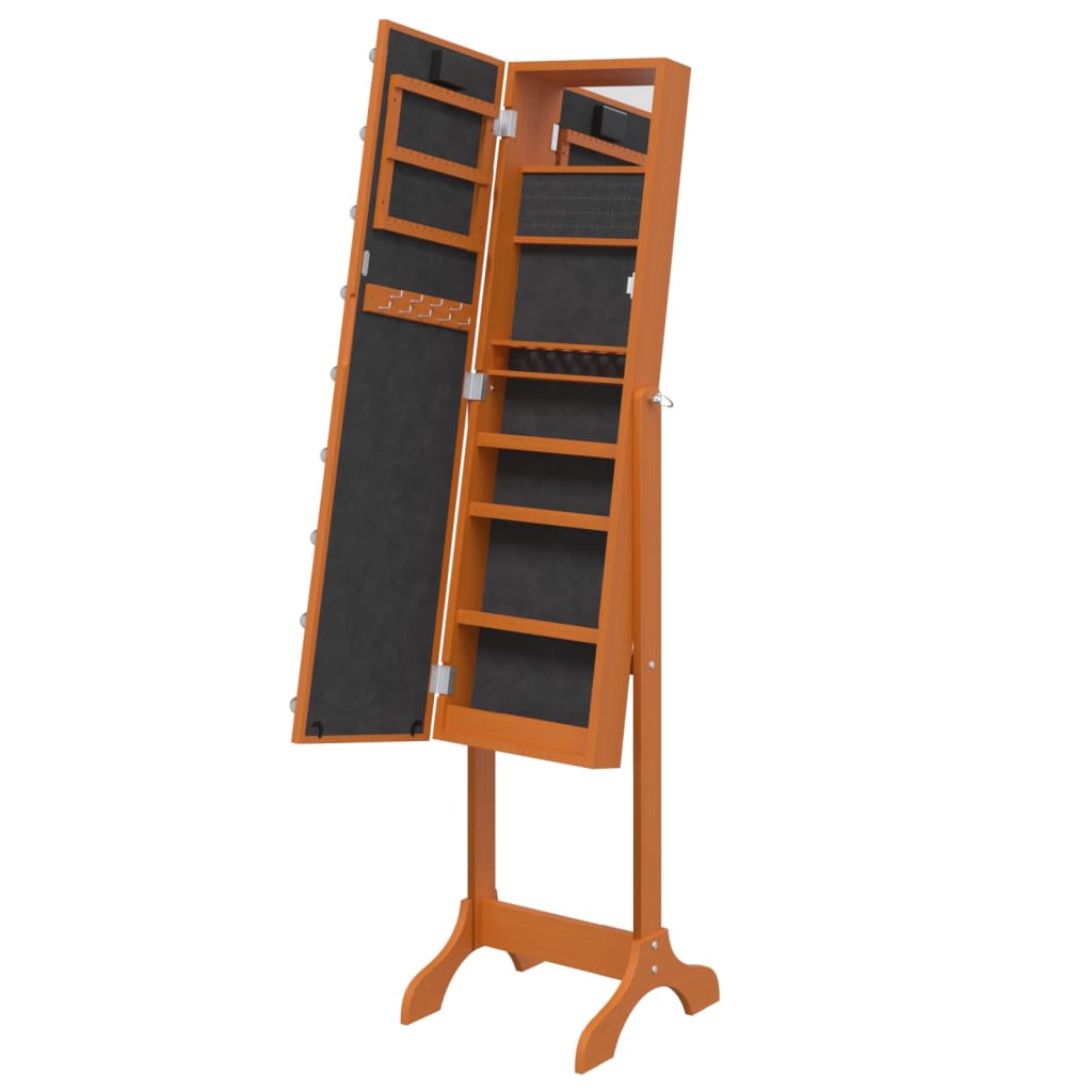 vidaXL Καθρέφτης Επιδαπέδιος με LED 34 x 37 x 146 εκ.