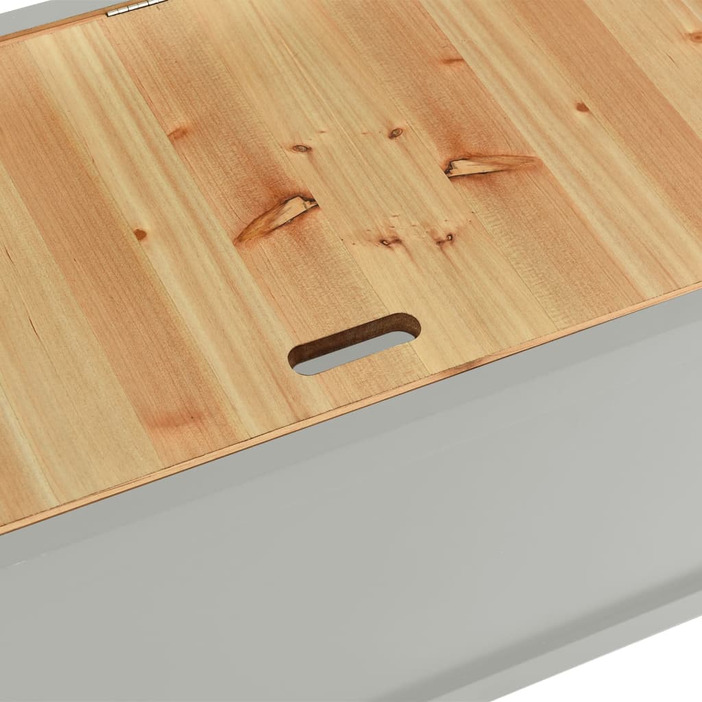 vidaXL Πάγκος Γκρι 107 x 45 x 75,5 εκ. από Μασίφ Ξύλο Ελάτης