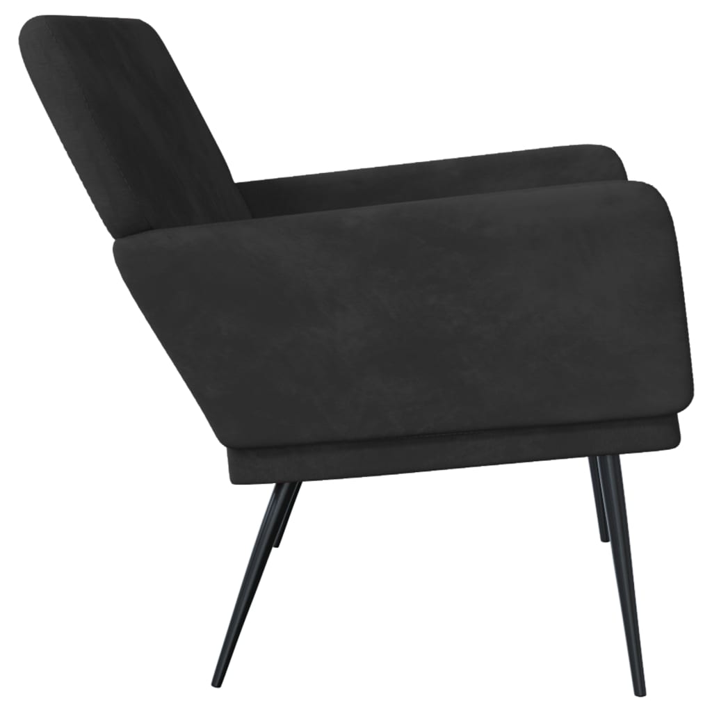 vidaXL Πάγκος Μαύρος 108x79x79 εκ. Βελούδινος