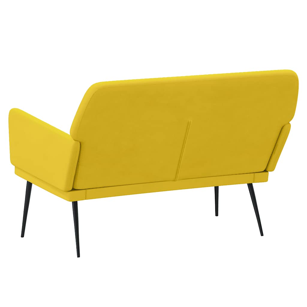 vidaXL Πάγκος Κίτρινο 108x79x79 εκ. Βελούδινος