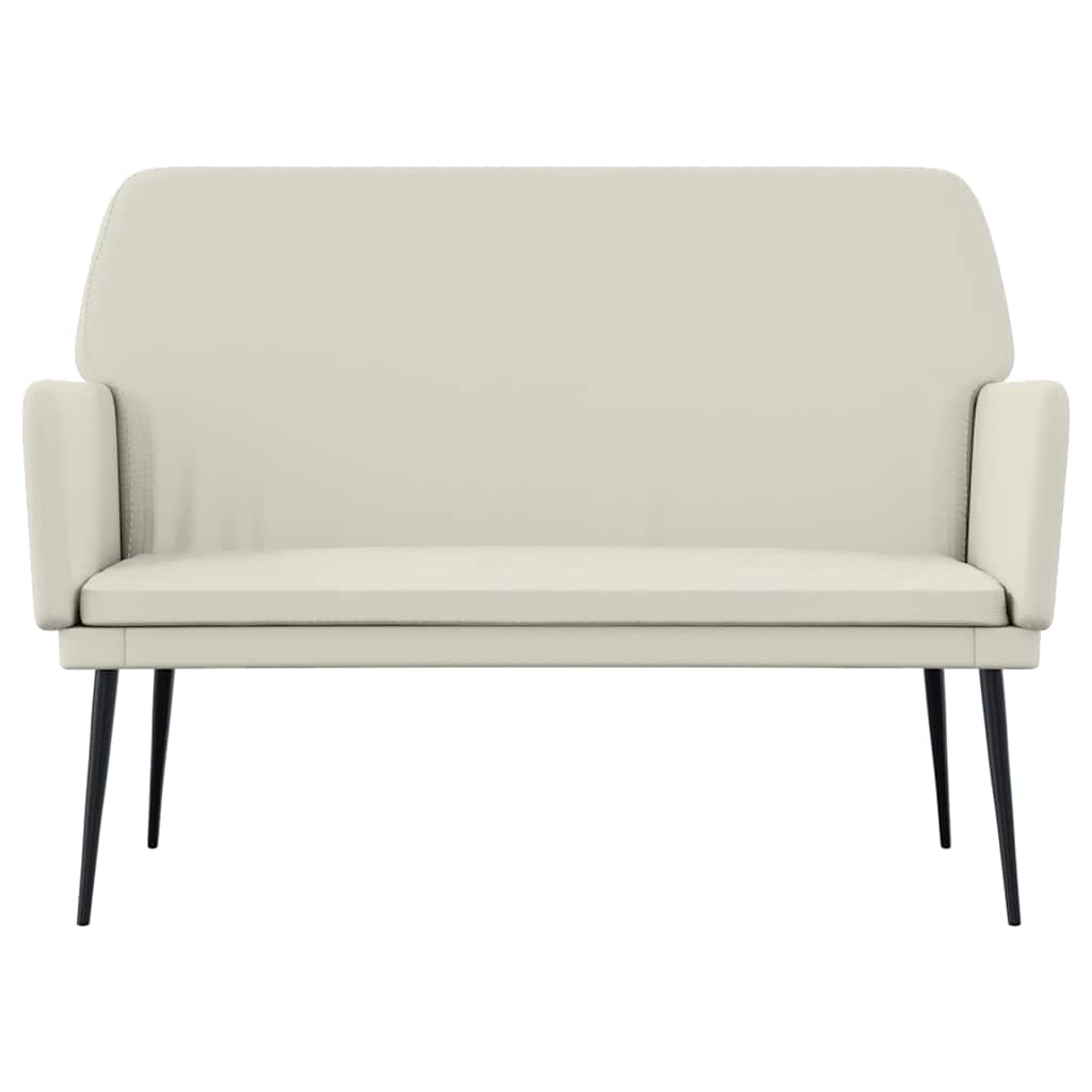 vidaXL Πάγκος Κρεμ 108x79x79 εκ. Βελούδινος
