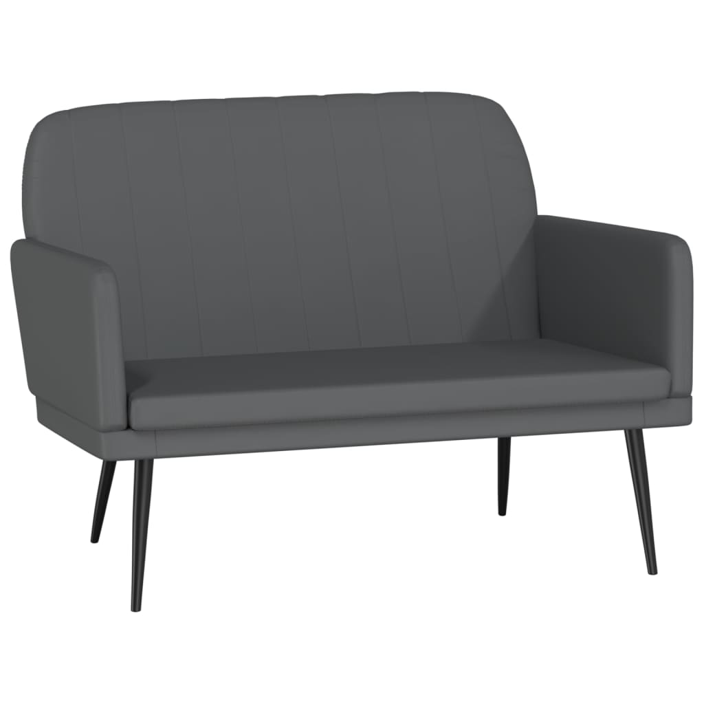 vidaXL Πάγκος Γκρι 107x80x81 εκ. από Συνθετικό Δέρμα