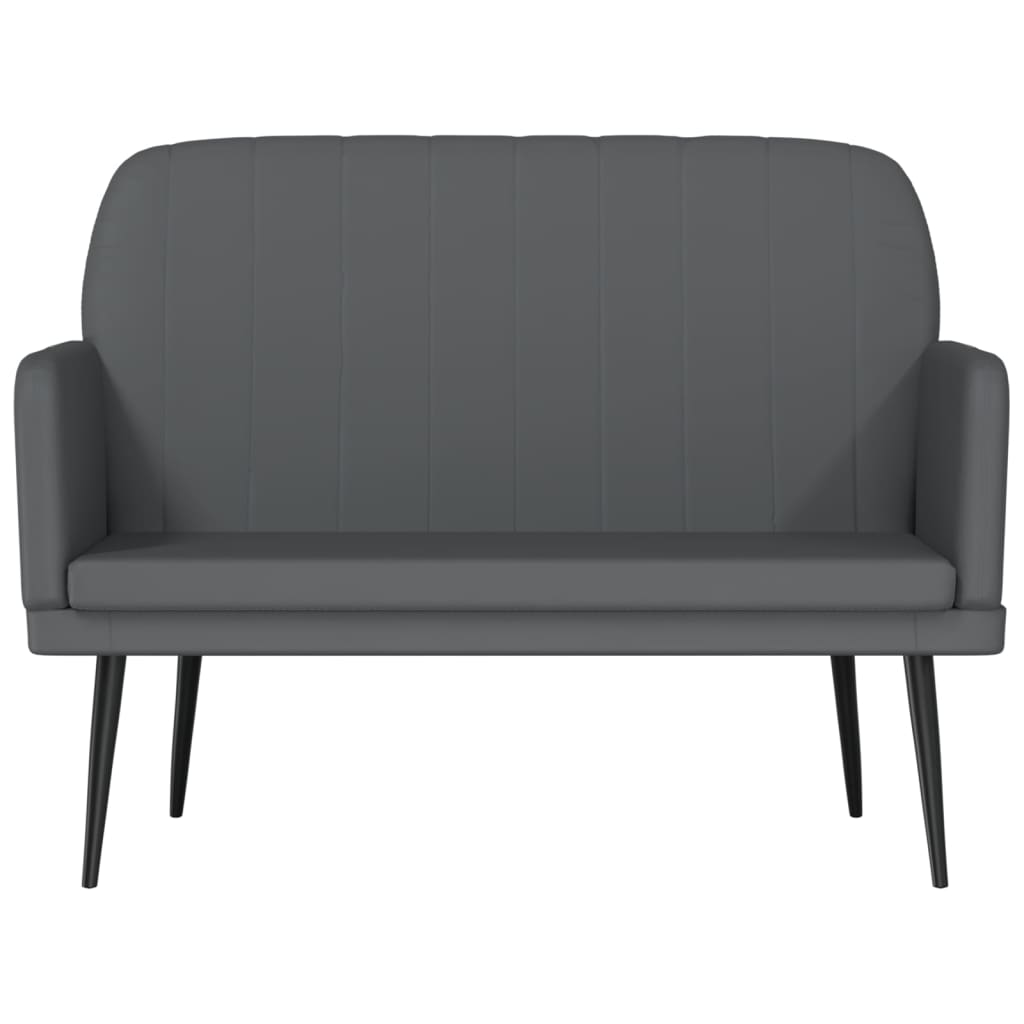 vidaXL Πάγκος Γκρι 107x80x81 εκ. από Συνθετικό Δέρμα