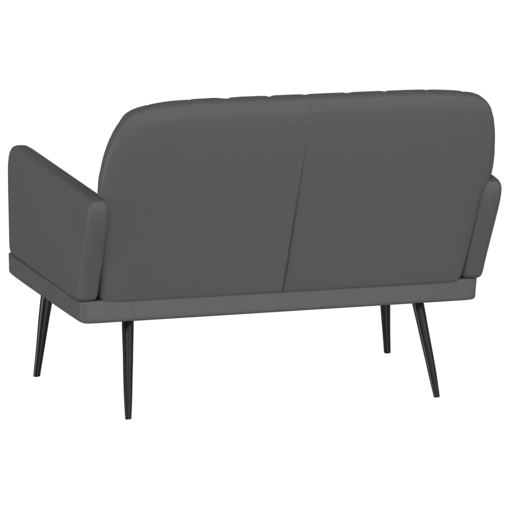 vidaXL Πάγκος Γκρι 107x80x81 εκ. από Συνθετικό Δέρμα