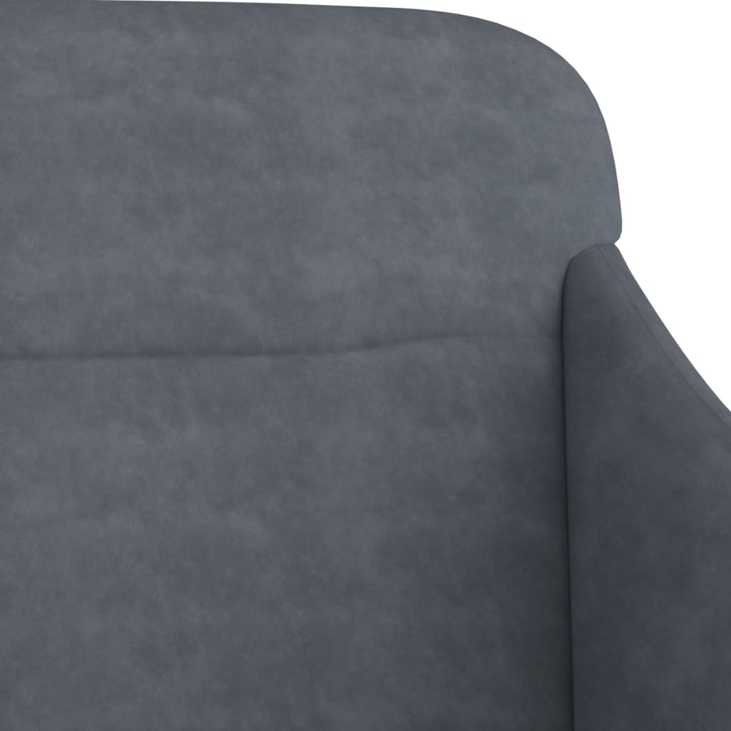 vidaXL Πάγκος Σκούρο Γκρι 110x76x80 εκ. Βελούδινος