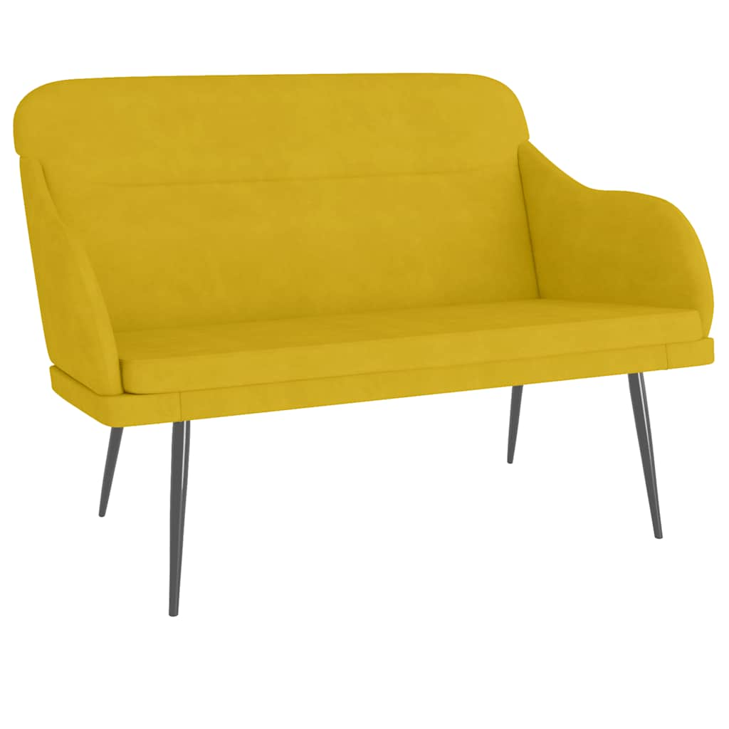 vidaXL Πάγκος Κίτρινο 110x76x80 εκ. Βελούδινος