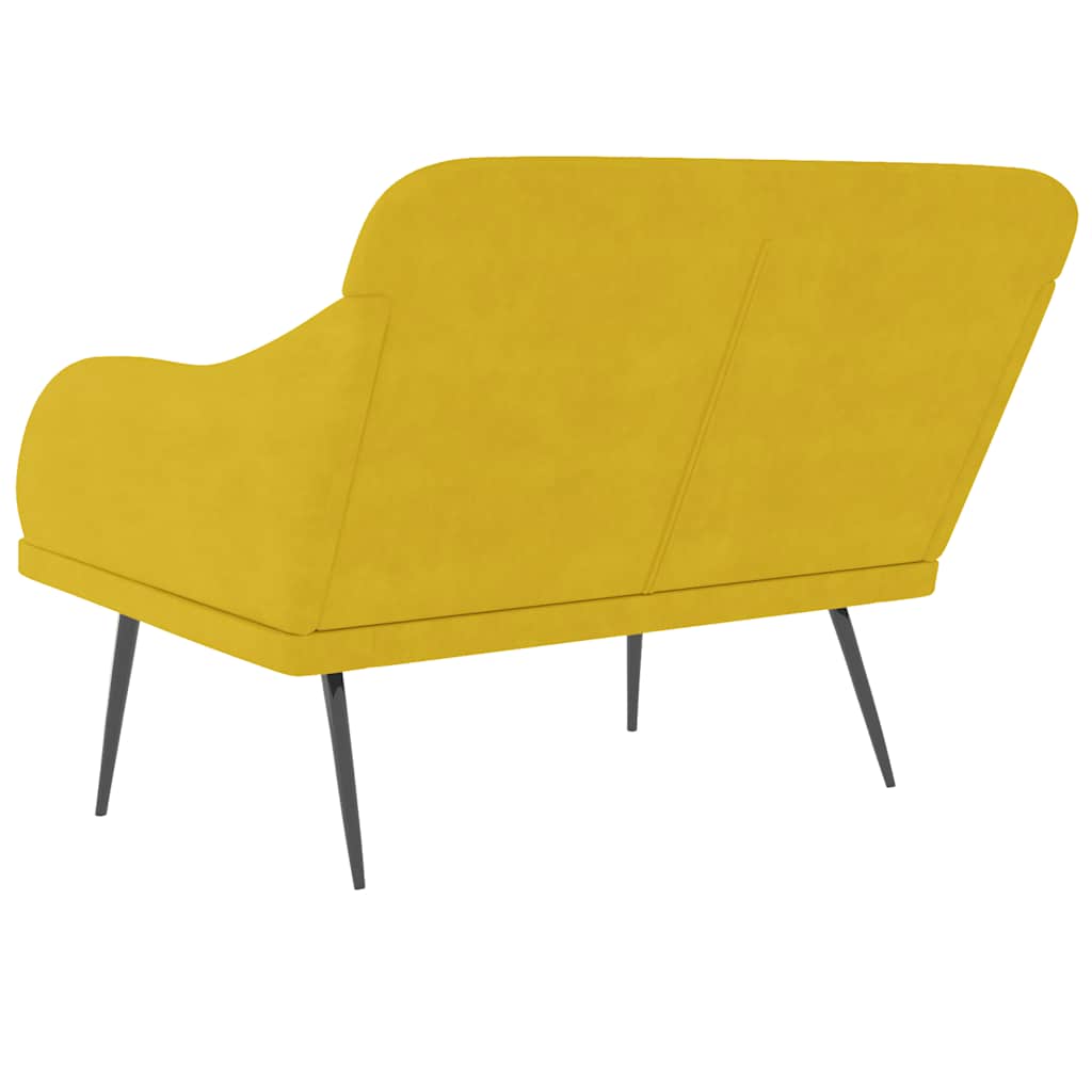 vidaXL Πάγκος Κίτρινο 110x76x80 εκ. Βελούδινος