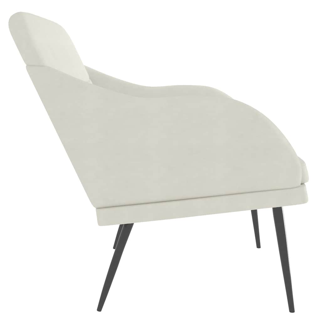 vidaXL Πάγκος Κρεμ 110x76x80 εκ. Βελούδινος