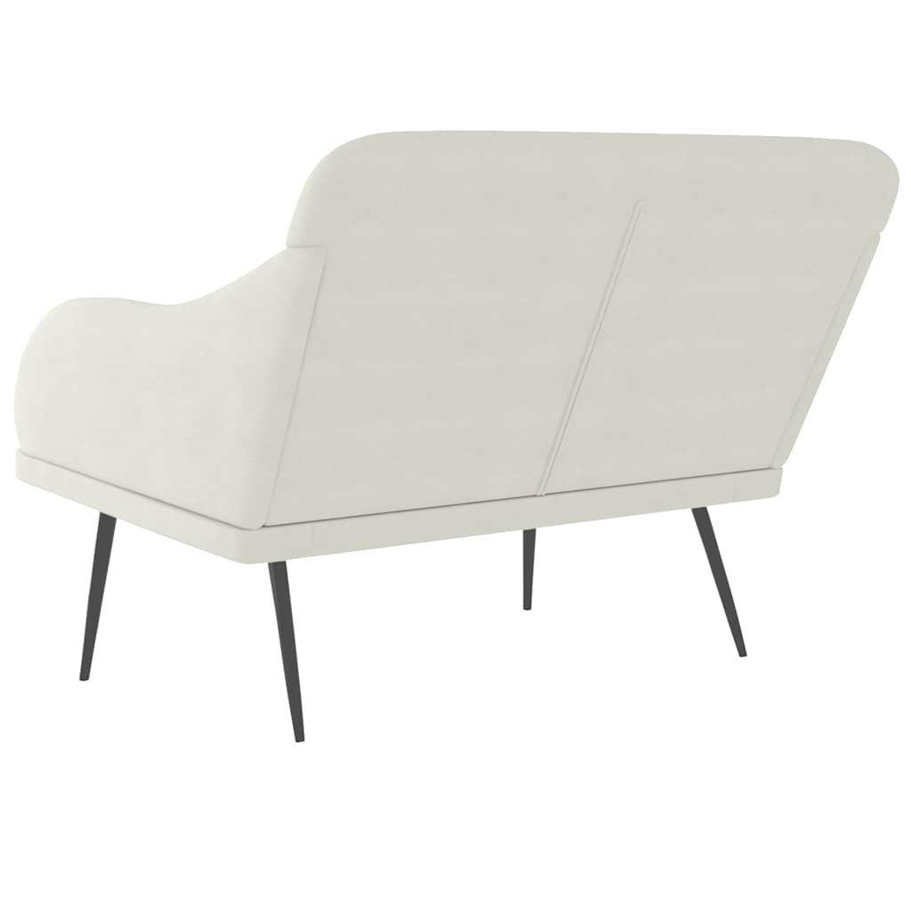 vidaXL Πάγκος Κρεμ 110x76x80 εκ. Βελούδινος