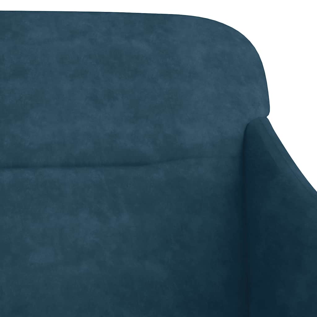 vidaXL Πάγκος Μπλε 110x76x80 εκ. Βελούδινος