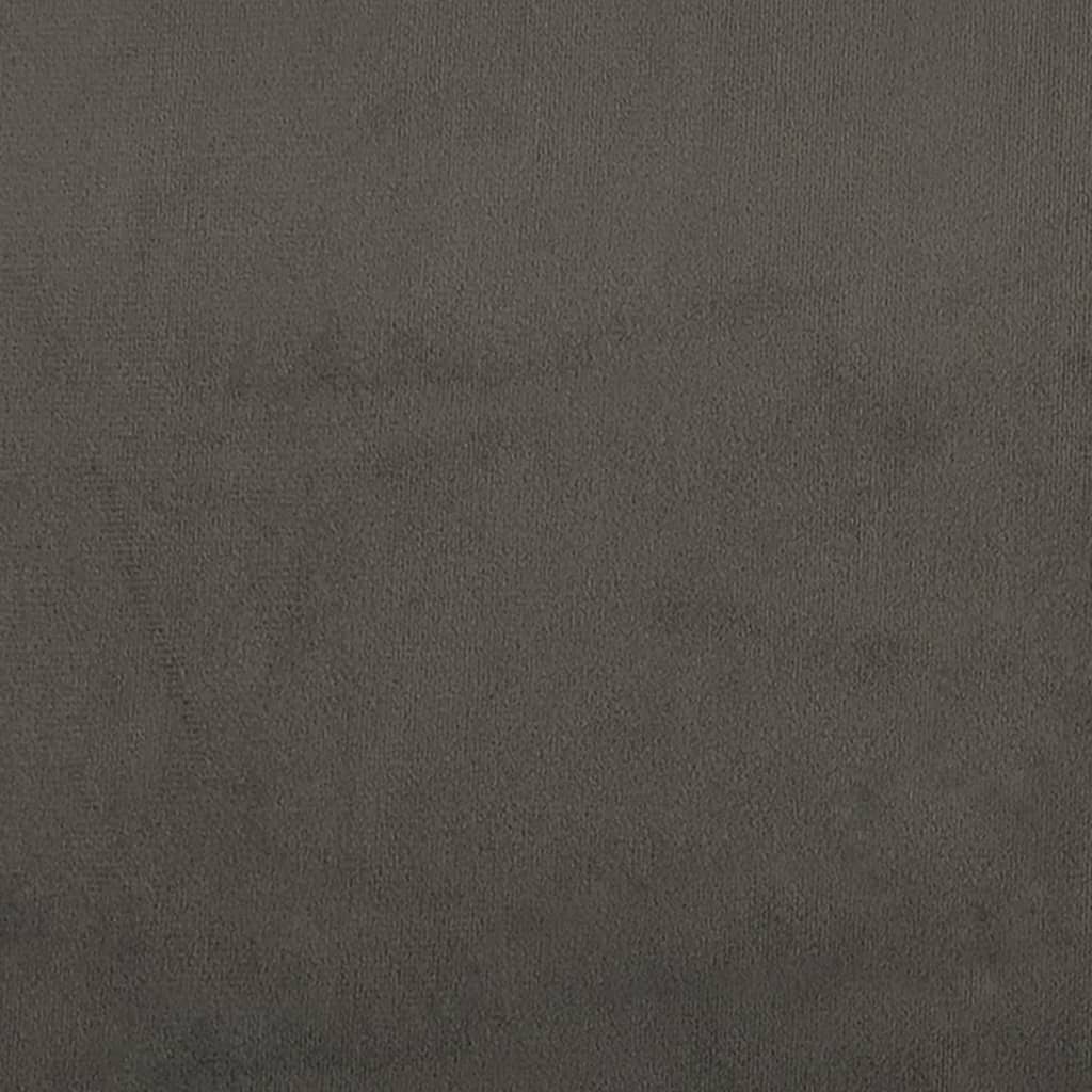 vidaXL Πάγκος Σκούρο Γκρι 110x76x80 εκ. Βελούδινος