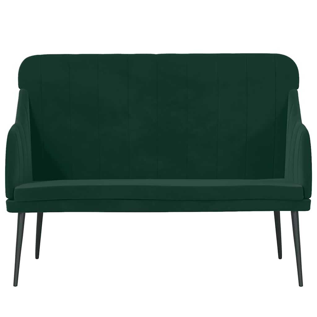 vidaXL Πάγκος Σκούρο Πράσινο 110x76x80 εκ. Βελούδινος