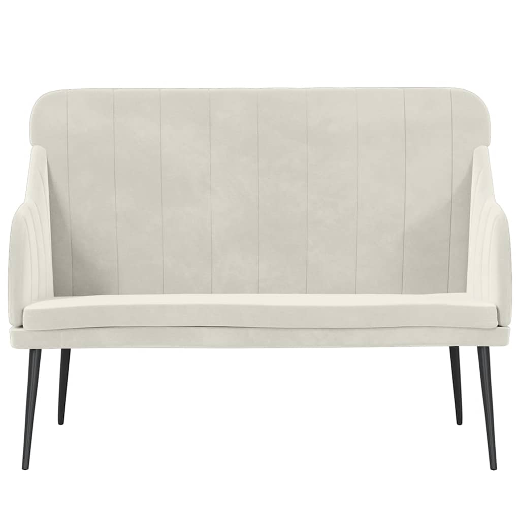 vidaXL Πάγκος Κρεμ 110x76x80 εκ. Βελούδινος