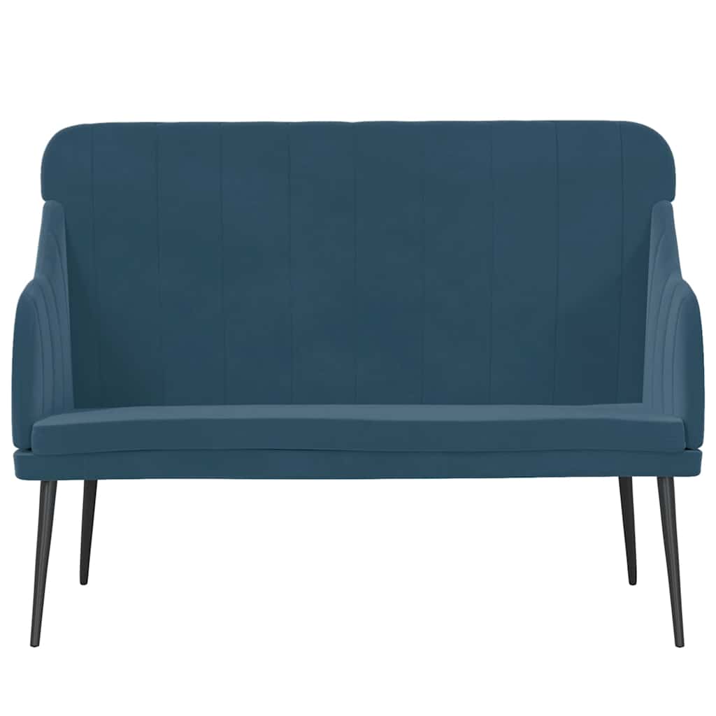 vidaXL Πάγκος Μπλε 110x76x80 εκ. Βελούδινος