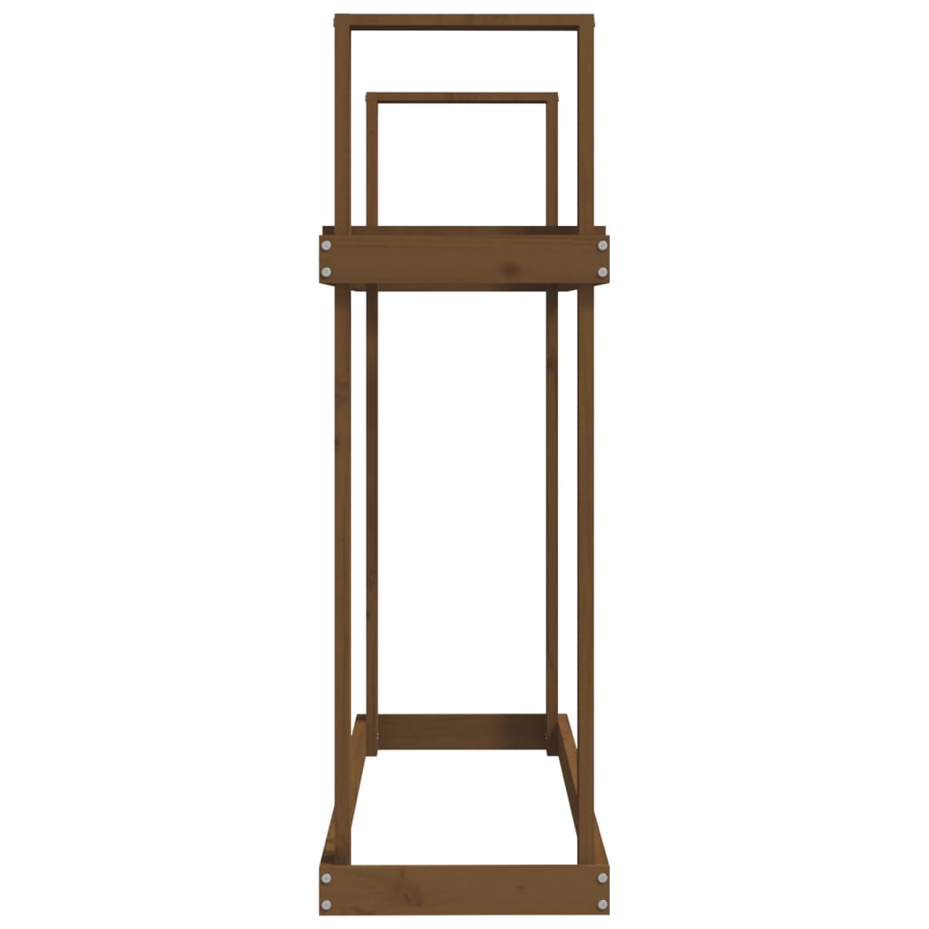 vidaXL Ραφιέρα Καυσόξυλων Καφέ Μελί 110x35x108,5 εκ. Μασίφ Ξύλο Πεύκου