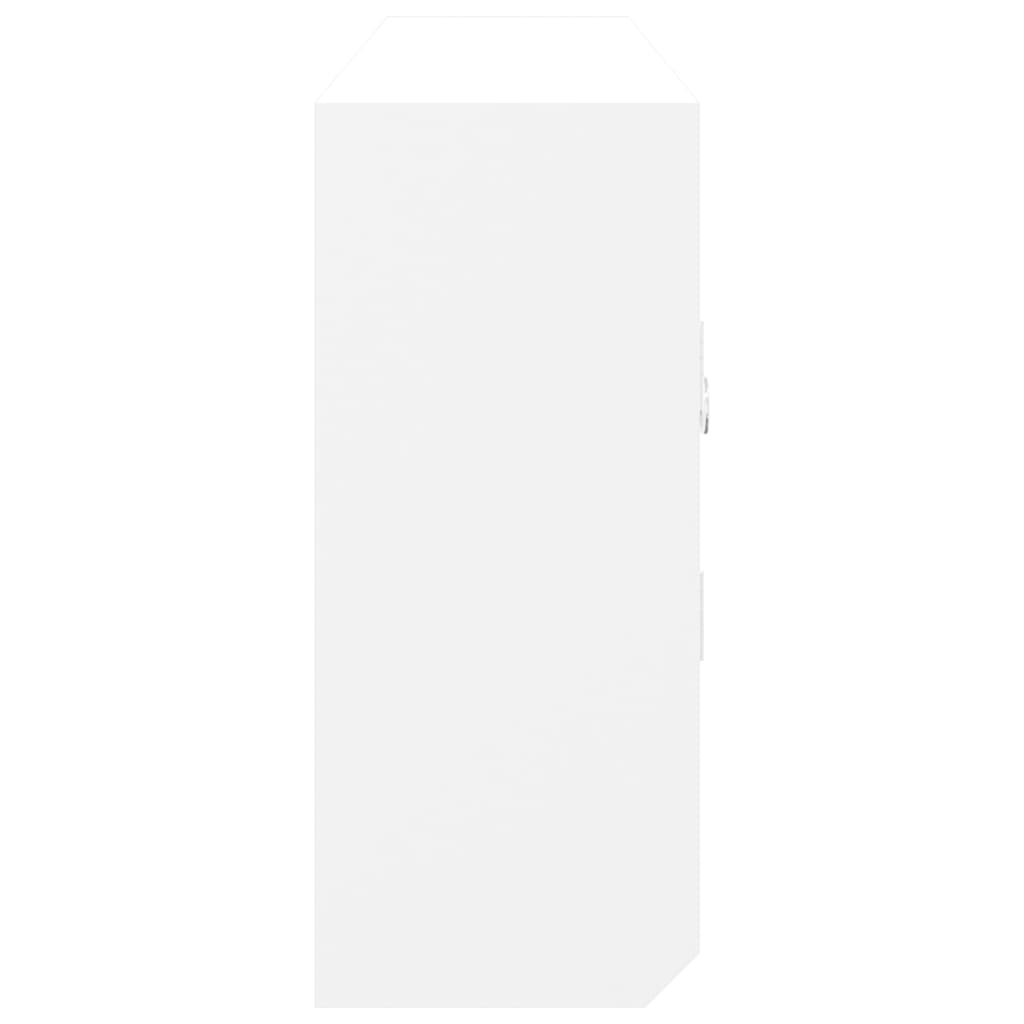 vidaXL Κλειδοθήκη Λευκή 40x8,5x20 εκ. από Επεξεργασμένο Ξύλο & Ατσάλι