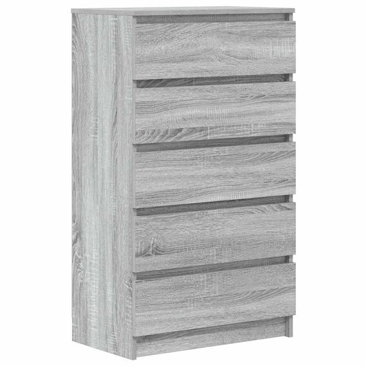 vidaXL Συρταριέρα Γκρι Sonoma 60x36x103 εκ. από Επεξεργασμένο Ξύλο