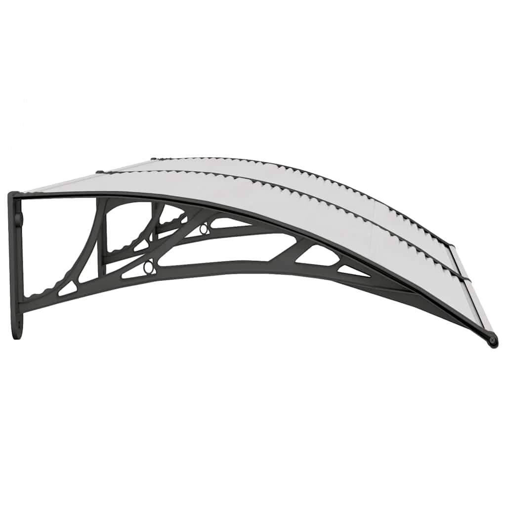 vidaXL Στέγαστρο Πόρτας Μαύρο & Διαφανές 150 x 75 εκ από Πολυκαρβονικό