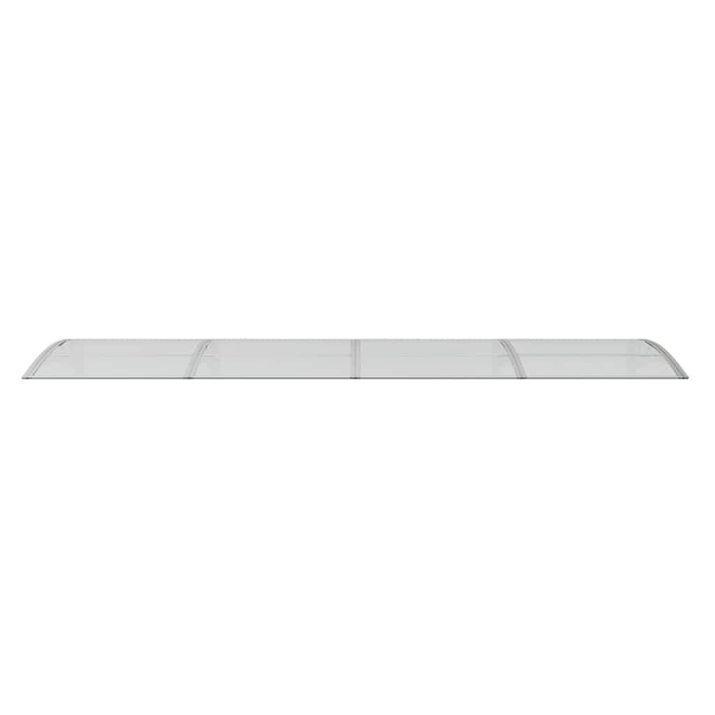 vidaXL Στέγαστρο Πόρτας Γκρι & Διαφανές 350 x 75 εκ. από Πολυκαρβονικό