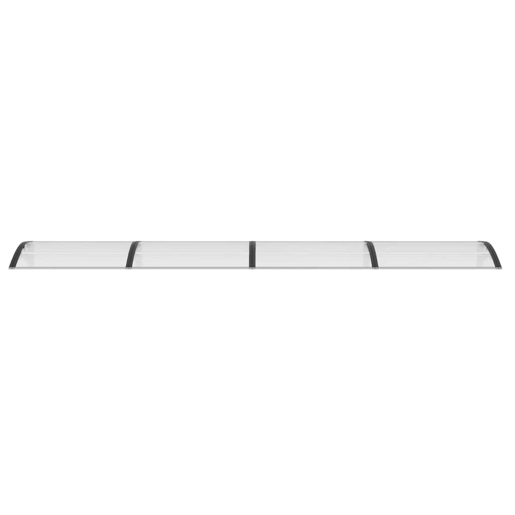 vidaXL Στέγαστρο Πόρτας Μαύρο & Διαφανές 400 x 75 εκ από Πολυκαρβονικό